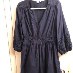 Gap navy blue long sleeve mini dress